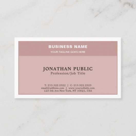 トレンディーハーモニックカラープロフェッショナルスタイリッシュプレーン 名刺 (正面)