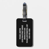 トレンディーバスケットボールユーザー名の追加パーソナライズされた ラゲッジタグ (裏面縦)