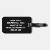 トレンディーバスケットボールユーザー名の追加パーソナライズされた ラゲッジタグ (裏面横)