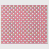 トレンディーバブルグムピンクゴルフボールとティーギフト ラッピングペーパー (フラット)