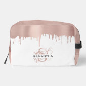 トレンディーバラピンク金ゴールドメタリックドリップスモノグラム ドップキット (裏面)