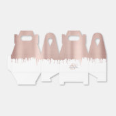 トレンディーバラピンク金ゴールドメタリックドリップスモノグラム フェイバーボックス (折り畳みなし)