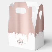 トレンディーバラピンク金ゴールドメタリックドリップスモノグラム フェイバーボックス (オープン)