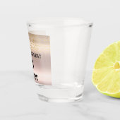 トレンディーバラピンク金ゴールドメタリックドリップ21歳の誕生日 ショットグラス (右)