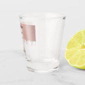 トレンディーバラピンク金ゴールドメタリックドリップ21歳の誕生日 ショットグラス (右)