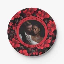 トレンディーバラブライダルシャワープレート結婚の保 ペーパープレート