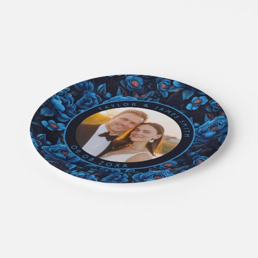 トレンディーバラブライダルドレスプレートサンキューギフト ペーパープレート (アングル)