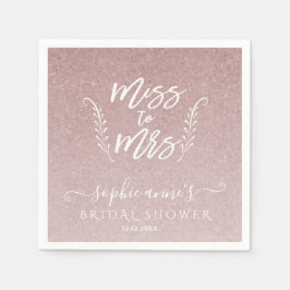 トレンディーバラ恋しく思金ゴールドへブライダルシャワー スタンダードカクテルナプキン