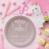 トレンディーバラ恋しく思金ゴールドへブライダルシャワー ペーパープレート (パーティー)