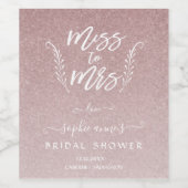 トレンディーバラ恋しく思金ゴールドへブライダルシャワー ワインラベル (シングルラベル)