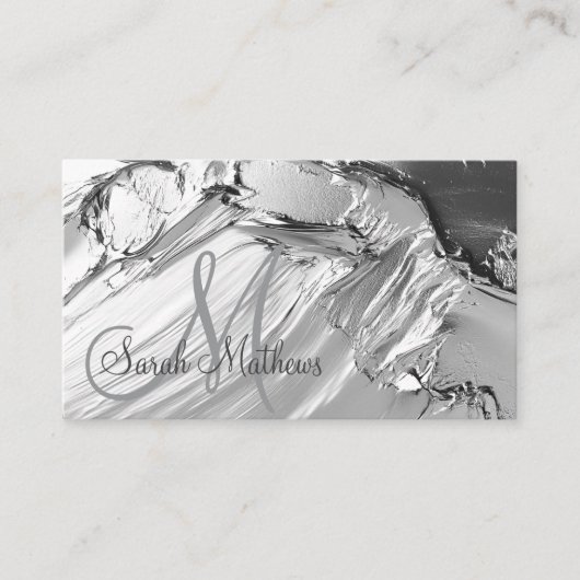 トレンディーバラ絵を描金ゴールドメイクアップアーティストヘアサロン 名刺 (正面)