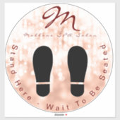 トレンディーバラ金ゴールドきらめくスパサロンフロアステッカー シール (シート)