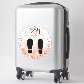 トレンディーバラ金ゴールドきらめくスパサロンフロアステッカー シール (スーツケース)