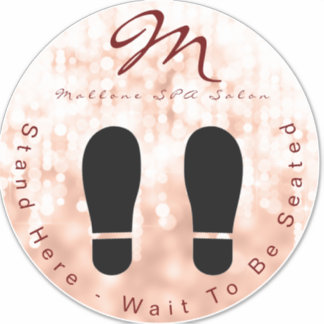 トレンディーバラ金ゴールドきらめくスパサロンフロアステッカー シール