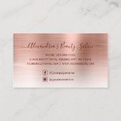 トレンディーバラ金ゴールドグラデーションメイクアップアーティストヘアビジネス コーリングカード (裏面)