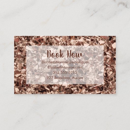 トレンディーバラ金ゴールドグリッターサロン 名刺 (裏面)