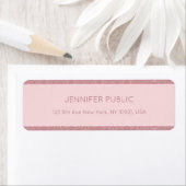 トレンディーバラ金ゴールドグリッターシックテンプレートリターン ラベル (インサイチュ)