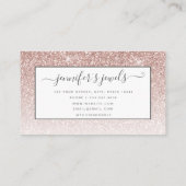 トレンディーバラ金ゴールドグリッタージュエリー設計者 名刺 (裏面)