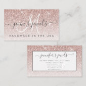 トレンディーバラ金ゴールドグリッタージュエリー設計者 名刺 (正面/裏面)