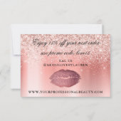 トレンディーバラ金ゴールドグリッタースパークプロモーションコード サンキューカード (裏面)