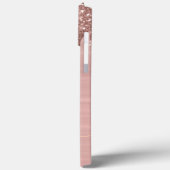 トレンディーバラ金ゴールドグリッタードリップ名前をカスタムする Case-Mate iPhoneケース (裏面 / 左)