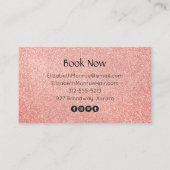 トレンディーバラ金ゴールドグリッターヘアサロン 名刺 (裏面)