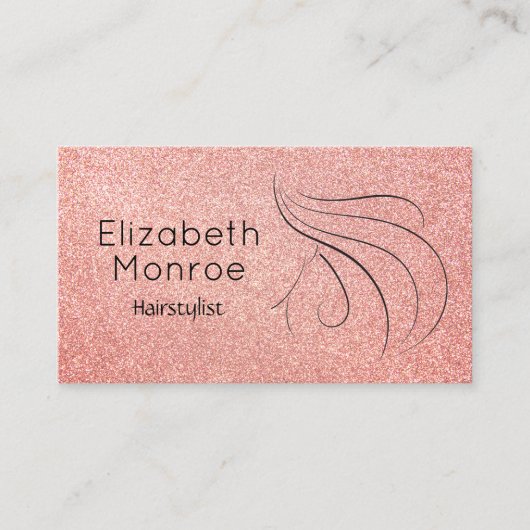 トレンディーバラ金ゴールドグリッターヘアサロン 名刺 (正面)