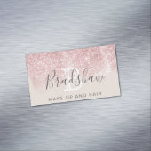 トレンディーバラ金ゴールドグリッターメイクアップアーティストヘアサロン マグネット名刺 (インサイチュ)