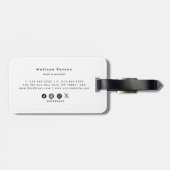 トレンディーバラ金ゴールドグリッターメイクアップアーティストヘアサロン ラゲッジタグ (裏面横)