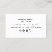 トレンディーバラ金ゴールドグリッターメイクアップアーティストヘアサロン 名刺 (裏面)