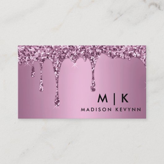 トレンディーバラ金ゴールドグリッターメイクアップアーティストヘアサロン 名刺 (正面)