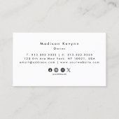 トレンディーバラ金ゴールドグリッターメイクアップアーティストヘアサロン 名刺 (裏面)