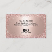 トレンディーバラ金ゴールドグリッターメイクアップアーティスト金ゴールド 名刺 (裏面)