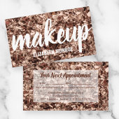 トレンディーバラ金ゴールドグリッターメイクアップアーティスト 予約カード