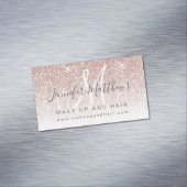 トレンディーバラ金ゴールドグリッターメークアップアーティストヘアサロン マグネット名刺 (インサイチュ)