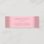 トレンディーバラ金ゴールドグリッターモダンテンプレート スキニー名刺 (裏面)