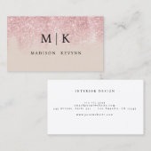 トレンディーバラ金ゴールドグリッターモダンミニマルシンプルリスト 名刺 (正面/裏面)