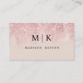 トレンディーバラ金ゴールドグリッターモダンミニマルシンプルリスト 名刺 (正面)