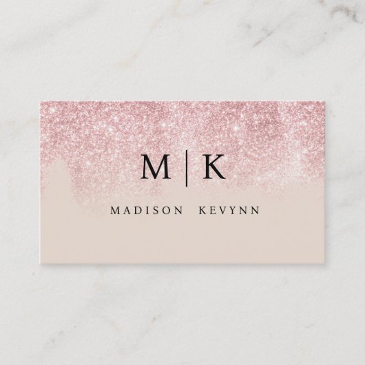 トレンディーバラ金ゴールドグリッターモダンミニマルシンプルリスト 名刺 (正面)