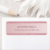 トレンディーバラ金ゴールドグリッターモダン差出人住所 ラベル (インサイチュ)