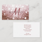 トレンディーバラ金ゴールドグリッターモノグラム 名刺 (正面/裏面)