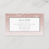 トレンディーバラ金ゴールドグリッターラッシュブローズサロン 名刺 (裏面)