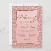 トレンディーバラ金ゴールドグリッター及びフォイルモダンリハーサル 招待状 (正面)