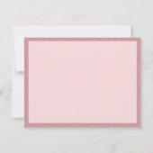 トレンディーバラ金ゴールドグリッター手書きスクリプト文字 ノートカード (裏面)