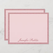 トレンディーバラ金ゴールドグリッター書付プロフェッショナル ノートカード (正面/裏面)