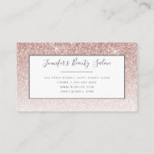 トレンディーバラ金ゴールドグリッター爪、 ネイル 名刺 (裏面)