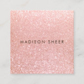 トレンディーバラ金ゴールドグリッター美しいスタイリスト スクエア名刺 (正面)