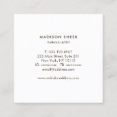 トレンディーバラ金ゴールドグリッター美しいスタイリスト スクエア名刺 (裏面)