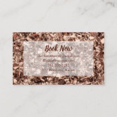 トレンディーバラ金ゴールドグリッター美容師サロン 名刺 (裏面)