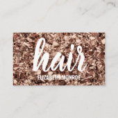 トレンディーバラ金ゴールドグリッター美容師サロン 名刺 (正面)